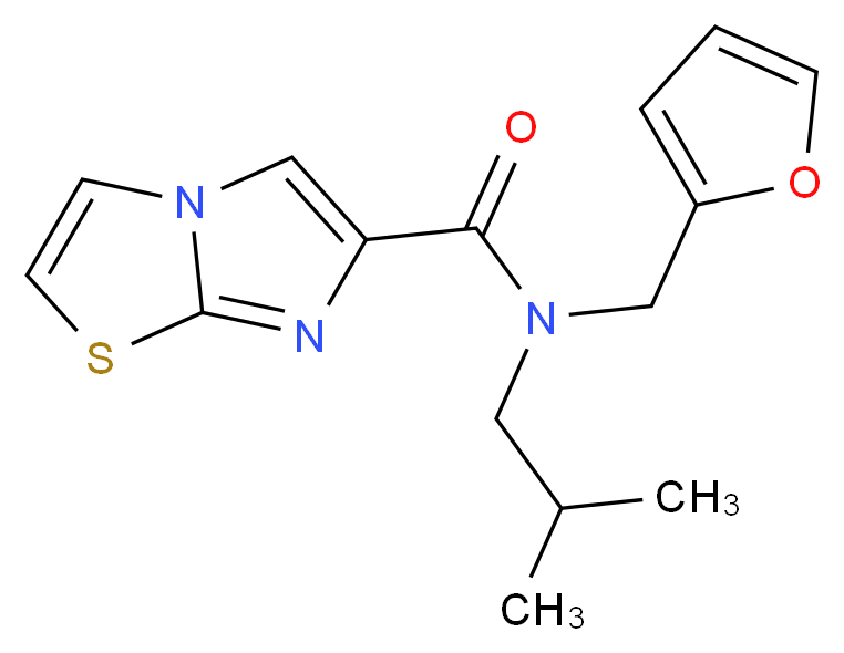 N-(2-furylmethyl)-N-isobutylimidazo[2,1-b][1,3]thiazole-6-carboxamide_Molecular_structure_CAS_)