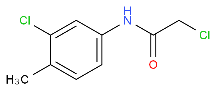 2-Chloro-N-(3-chloro-4-methylphenyl)acetamide_Molecular_structure_CAS_)