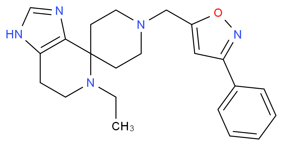 5-ethyl-1'-[(3-phenylisoxazol-5-yl)methyl]-1,5,6,7-tetrahydrospiro[imidazo[4,5-c]pyridine-4,4'-piperidine]_Molecular_structure_CAS_)