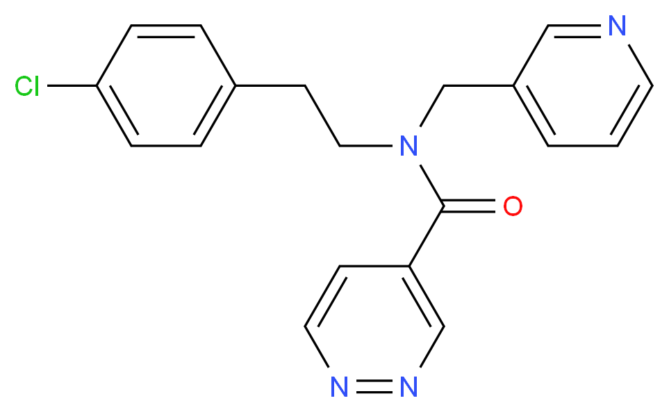 N-[2-(4-chlorophenyl)ethyl]-N-(3-pyridinylmethyl)-4-pyridazinecarboxamide_Molecular_structure_CAS_)