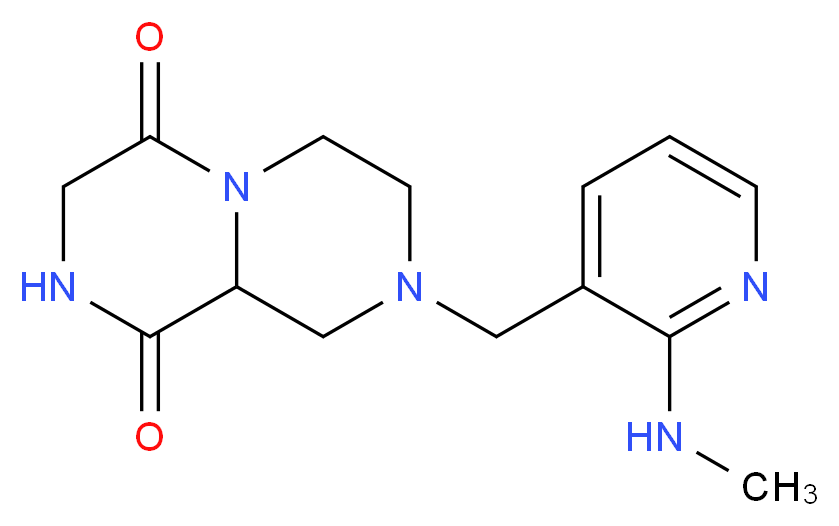 8-{[2-(methylamino)pyridin-3-yl]methyl}tetrahydro-2H-pyrazino[1,2-a]pyrazine-1,4(3H,6H)-dione_Molecular_structure_CAS_)