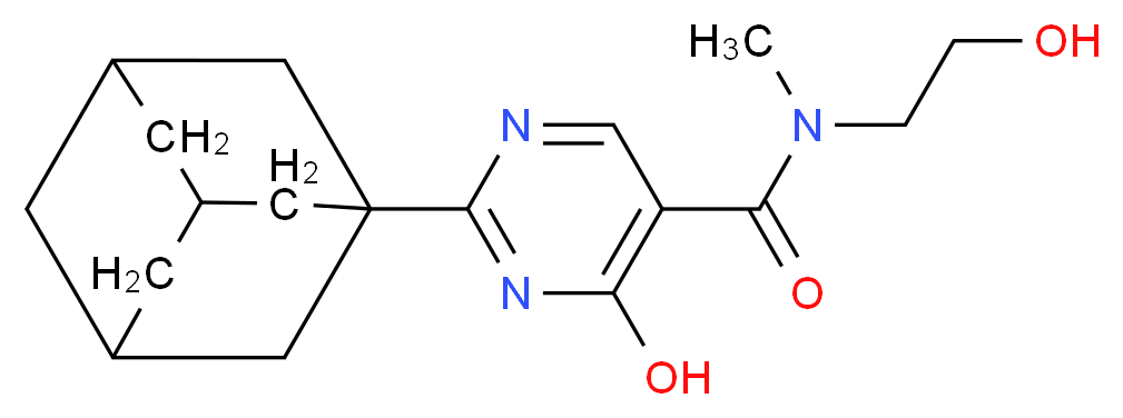 2-(1-adamantyl)-4-hydroxy-N-(2-hydroxyethyl)-N-methylpyrimidine-5-carboxamide_Molecular_structure_CAS_)