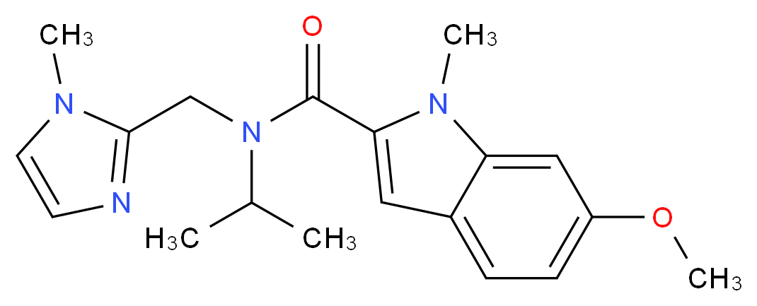 N-isopropyl-6-methoxy-1-methyl-N-[(1-methyl-1H-imidazol-2-yl)methyl]-1H-indole-2-carboxamide_Molecular_structure_CAS_)