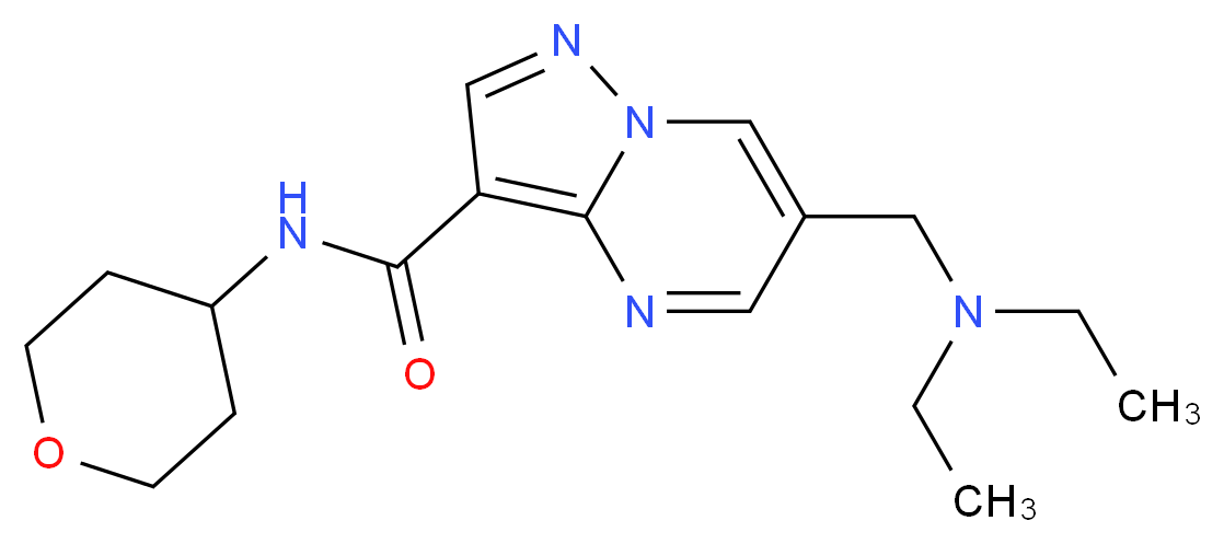 6-[(diethylamino)methyl]-N-(tetrahydro-2H-pyran-4-yl)pyrazolo[1,5-a]pyrimidine-3-carboxamide_Molecular_structure_CAS_)