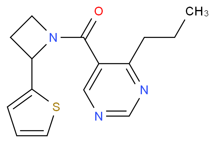 4-propyl-5-{[2-(2-thienyl)azetidin-1-yl]carbonyl}pyrimidine_Molecular_structure_CAS_)