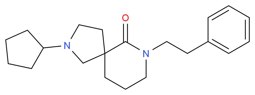 2-cyclopentyl-7-(2-phenylethyl)-2,7-diazaspiro[4.5]decan-6-one_Molecular_structure_CAS_)