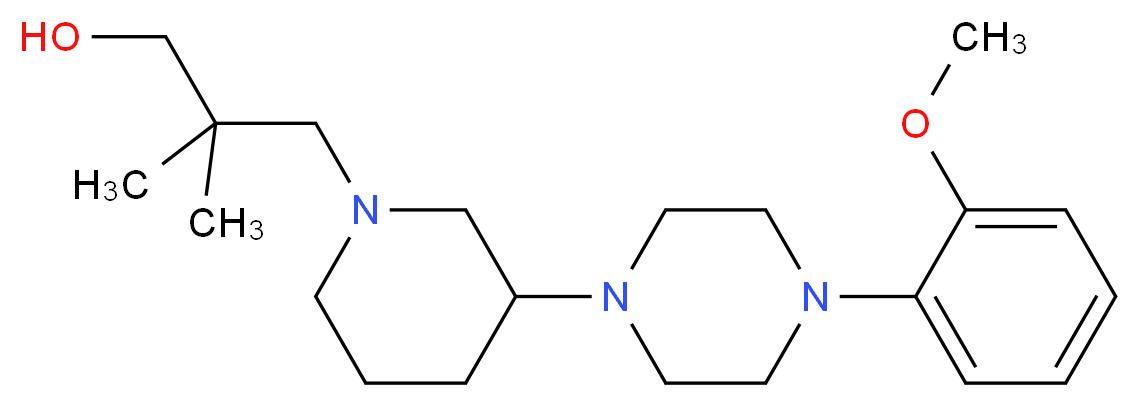 3-{3-[4-(2-methoxyphenyl)-1-piperazinyl]-1-piperidinyl}-2,2-dimethyl-1-propanol_Molecular_structure_CAS_)