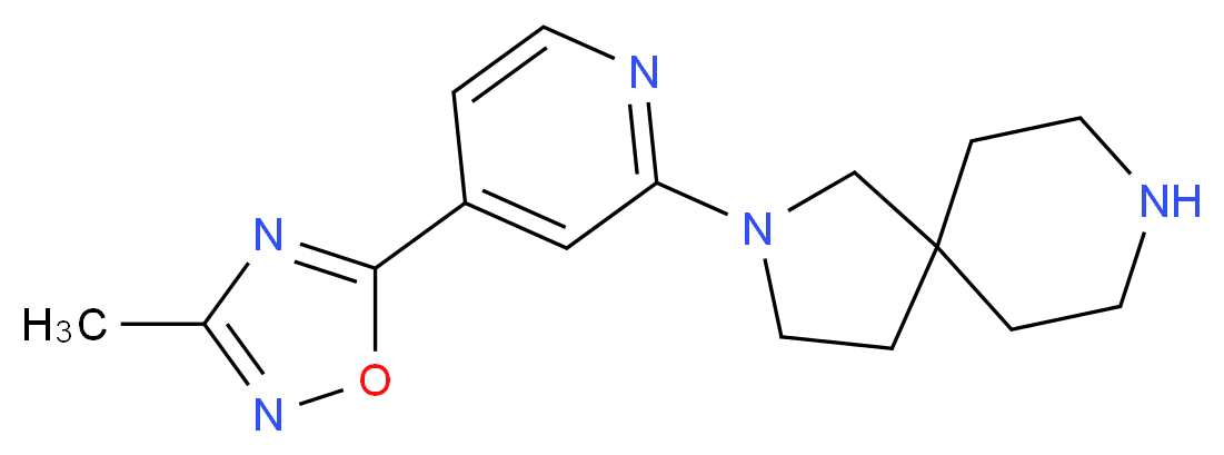 2-[4-(3-methyl-1,2,4-oxadiazol-5-yl)pyridin-2-yl]-2,8-diazaspiro[4.5]decane_Molecular_structure_CAS_)