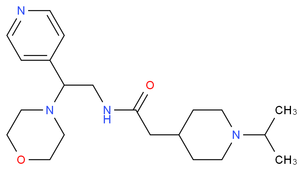 2-(1-isopropyl-4-piperidinyl)-N-[2-(4-morpholinyl)-2-(4-pyridinyl)ethyl]acetamide_Molecular_structure_CAS_)