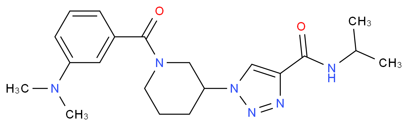 1-{1-[3-(dimethylamino)benzoyl]-3-piperidinyl}-N-isopropyl-1H-1,2,3-triazole-4-carboxamide_Molecular_structure_CAS_)
