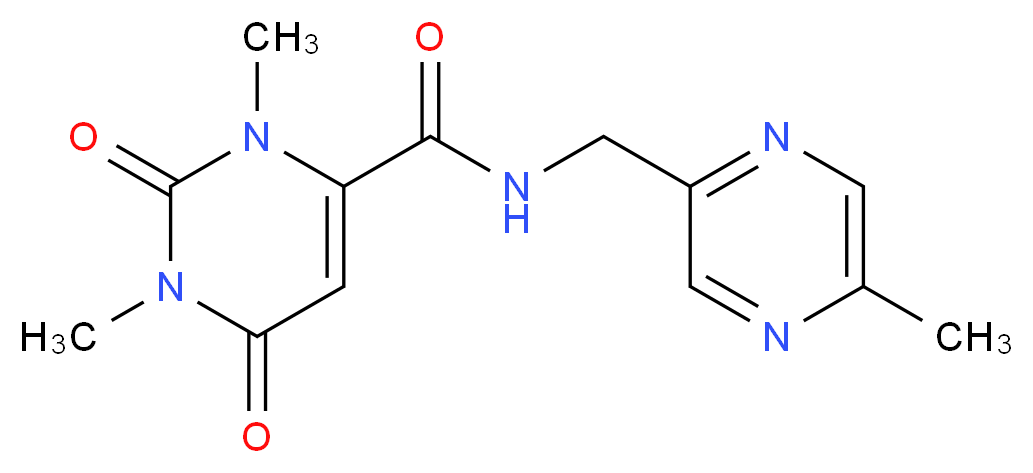 1,3-dimethyl-N-[(5-methylpyrazin-2-yl)methyl]-2,6-dioxo-1,2,3,6-tetrahydropyrimidine-4-carboxamide_Molecular_structure_CAS_)