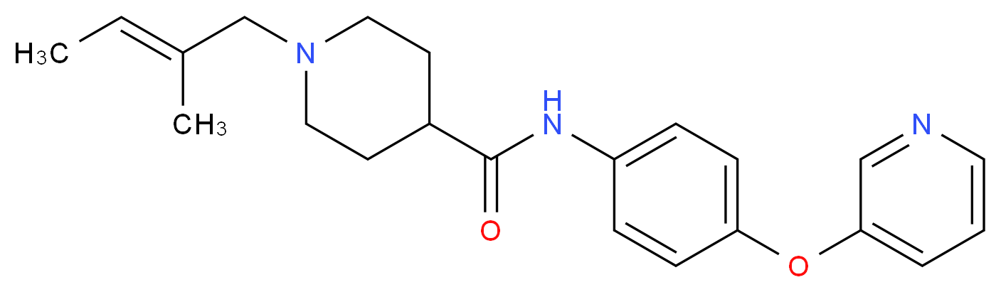 1-[(2E)-2-methyl-2-buten-1-yl]-N-[4-(3-pyridinyloxy)phenyl]-4-piperidinecarboxamide_Molecular_structure_CAS_)