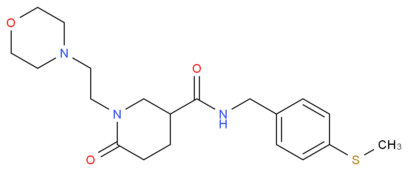 N-[4-(methylthio)benzyl]-1-[2-(4-morpholinyl)ethyl]-6-oxo-3-piperidinecarboxamide_Molecular_structure_CAS_)