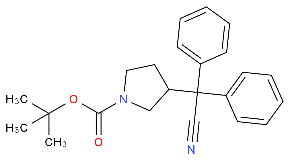 2,2-Diphenyl 2-(1-Boc-3-pyrrolidinyl)acetonitrile_Molecular_structure_CAS_1159977-31-7)