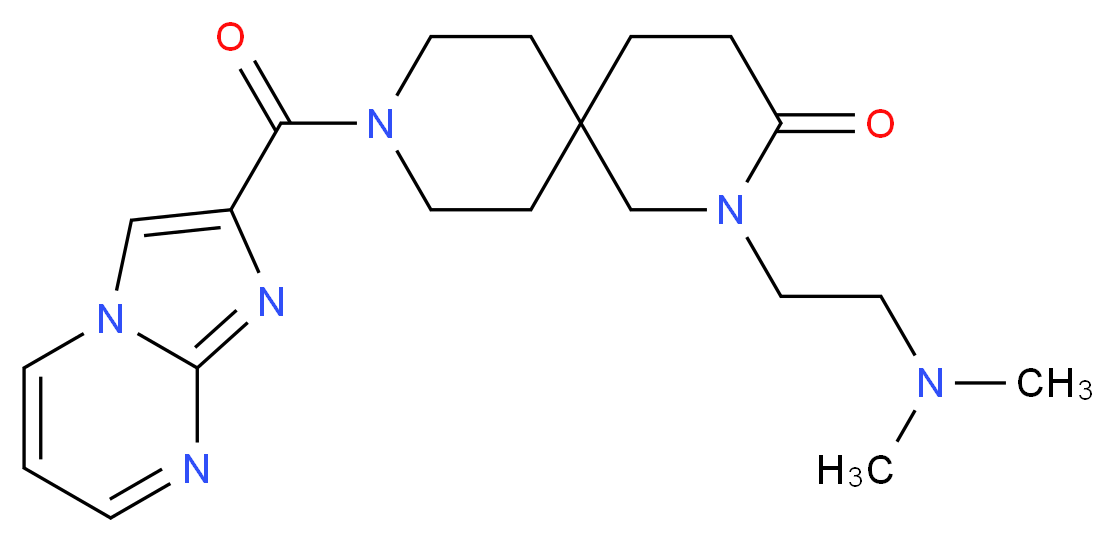 2-[2-(dimethylamino)ethyl]-9-(imidazo[1,2-a]pyrimidin-2-ylcarbonyl)-2,9-diazaspiro[5.5]undecan-3-one_Molecular_structure_CAS_)