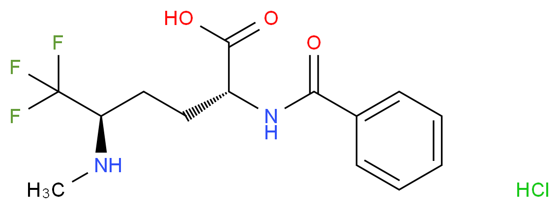 (2R,5R)-2-(benzoylamino)-6,6,6-trifluoro-5-(methylamino)hexanoic acid hydrochloride_Molecular_structure_CAS_)