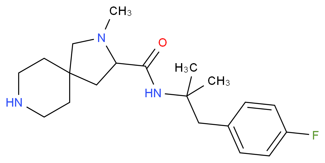 N-[2-(4-fluorophenyl)-1,1-dimethylethyl]-2-methyl-2,8-diazaspiro[4.5]decane-3-carboxamide_Molecular_structure_CAS_)