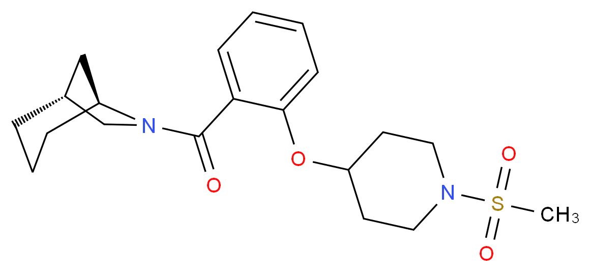 (1R*,5S*)-6-(2-{[1-(methylsulfonyl)-4-piperidinyl]oxy}benzoyl)-6-azabicyclo[3.2.1]octane_Molecular_structure_CAS_)