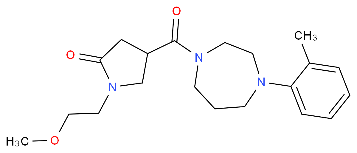 1-(2-methoxyethyl)-4-{[4-(2-methylphenyl)-1,4-diazepan-1-yl]carbonyl}-2-pyrrolidinone_Molecular_structure_CAS_)
