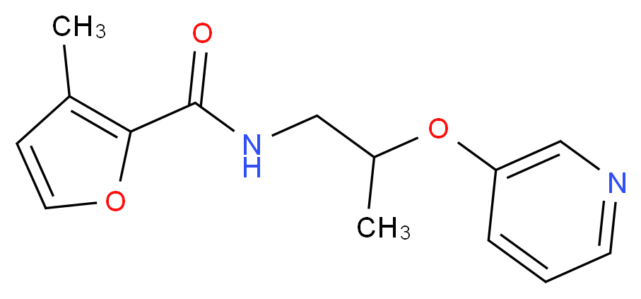 3-methyl-N-[2-(pyridin-3-yloxy)propyl]-2-furamide_Molecular_structure_CAS_)