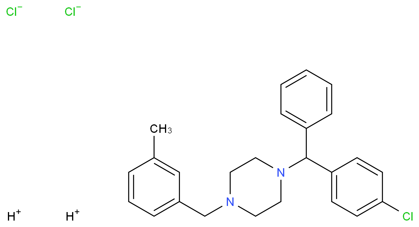 1-((4-Chlorophenyl)(phenyl)methyl)-4-(3-methylbenzyl)piperazine dihydrochloride_Molecular_structure_CAS_1104-22-9)