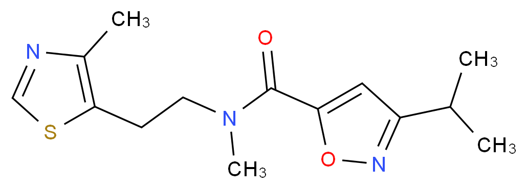 3-isopropyl-N-methyl-N-[2-(4-methyl-1,3-thiazol-5-yl)ethyl]isoxazole-5-carboxamide_Molecular_structure_CAS_)