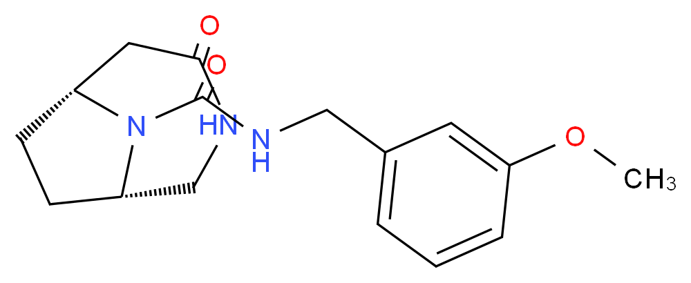 (1S*,6R*)-N-(3-methoxybenzyl)-4-oxo-3,9-diazabicyclo[4.2.1]nonane-9-carboxamide_Molecular_structure_CAS_)