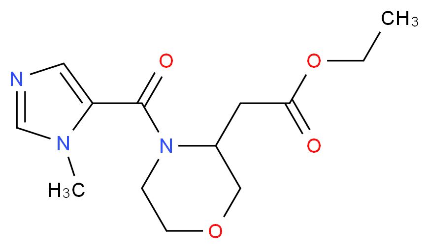 ethyl {4-[(1-methyl-1H-imidazol-5-yl)carbonyl]-3-morpholinyl}acetate_Molecular_structure_CAS_)