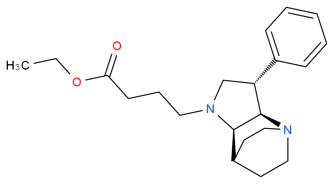 ethyl 4-[(2R*,3S*,6R*)-3-phenyl-1,5-diazatricyclo[5.2.2.0~2,6~]undec-5-yl]butanoate_Molecular_structure_CAS_)