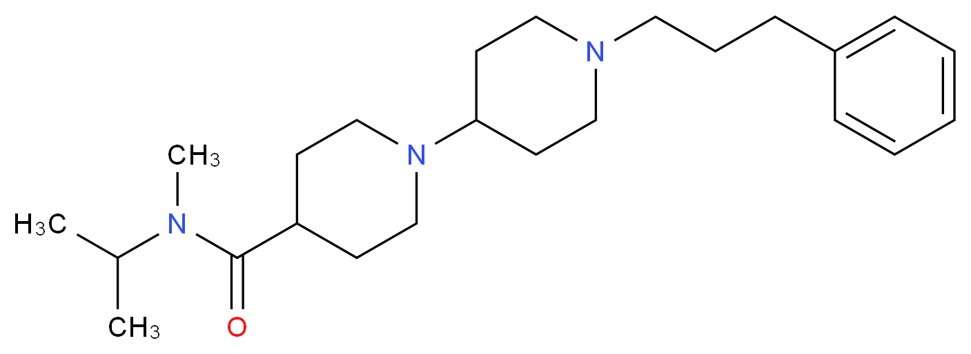 N-isopropyl-N-methyl-1'-(3-phenylpropyl)-1,4'-bipiperidine-4-carboxamide_Molecular_structure_CAS_)