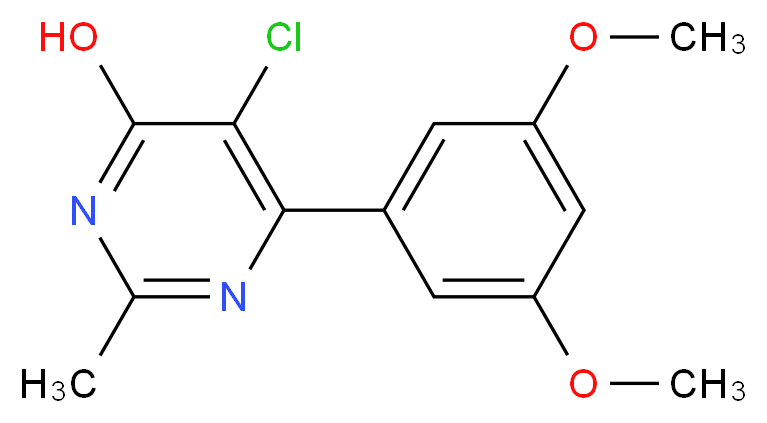 5-chloro-6-(3,5-dimethoxyphenyl)-2-methylpyrimidin-4-ol_Molecular_structure_CAS_)