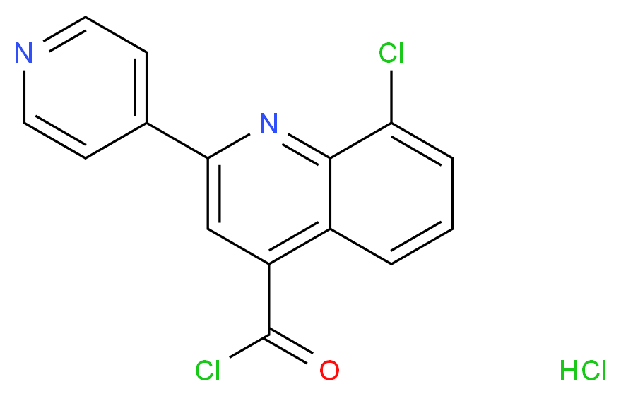 8-Chloro-2-pyridin-4-ylquinoline-4-carbonyl-chloride hydrochloride_Molecular_structure_CAS_)
