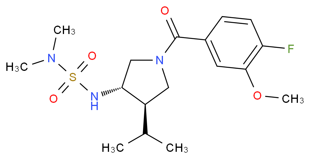 N'-[(3S*,4R*)-1-(4-fluoro-3-methoxybenzoyl)-4-isopropyl-3-pyrrolidinyl]-N,N-dimethylsulfamide_Molecular_structure_CAS_)
