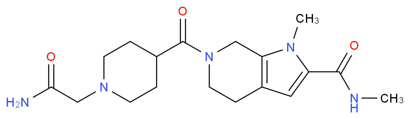6-{[1-(2-amino-2-oxoethyl)-4-piperidinyl]carbonyl}-N,1-dimethyl-4,5,6,7-tetrahydro-1H-pyrrolo[2,3-c]pyridine-2-carboxamide_Molecular_structure_CAS_)