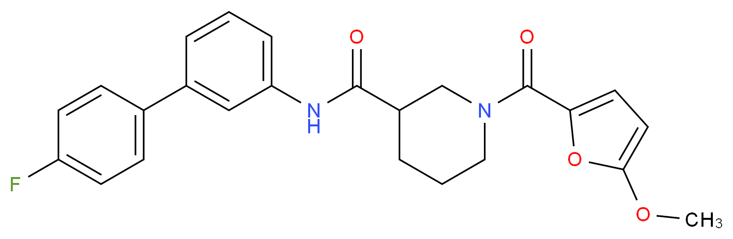 N-(4'-fluoro-3-biphenylyl)-1-(5-methoxy-2-furoyl)-3-piperidinecarboxamide_Molecular_structure_CAS_)
