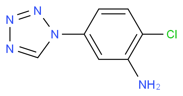 2-chloro-5-(1H-1,2,3,4-tetrazol-1-yl)aniline_Molecular_structure_CAS_)