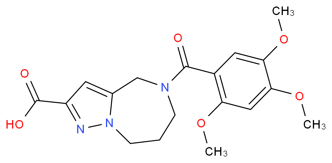 5-(2,4,5-trimethoxybenzoyl)-5,6,7,8-tetrahydro-4H-pyrazolo[1,5-a][1,4]diazepine-2-carboxylic acid_Molecular_structure_CAS_)