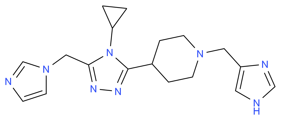 4-[4-cyclopropyl-5-(1H-imidazol-1-ylmethyl)-4H-1,2,4-triazol-3-yl]-1-(1H-imidazol-4-ylmethyl)piperidine_Molecular_structure_CAS_)