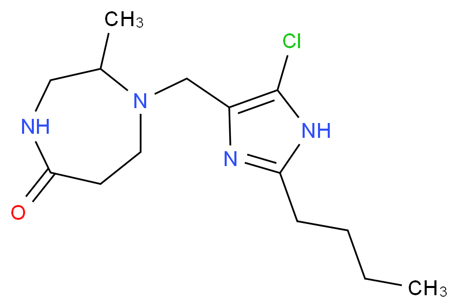 1-[(2-butyl-5-chloro-1H-imidazol-4-yl)methyl]-2-methyl-1,4-diazepan-5-one_Molecular_structure_CAS_)