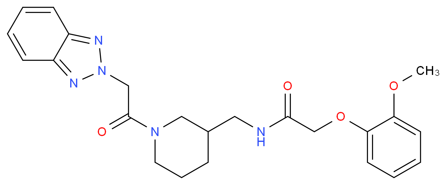 N-{[1-(2H-1,2,3-benzotriazol-2-ylacetyl)-3-piperidinyl]methyl}-2-(2-methoxyphenoxy)acetamide_Molecular_structure_CAS_)