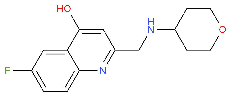 6-fluoro-2-[(tetrahydro-2H-pyran-4-ylamino)methyl]quinolin-4-ol_Molecular_structure_CAS_)