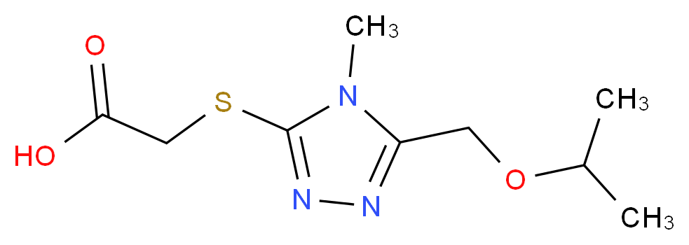 {[5-(isopropoxymethyl)-4-methyl-4H-1,2,4-triazol-3-yl]thio}acetic acid_Molecular_structure_CAS_)