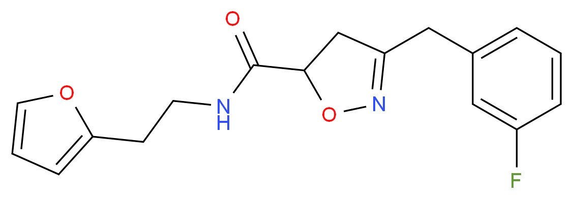 3-(3-fluorobenzyl)-N-[2-(2-furyl)ethyl]-4,5-dihydro-5-isoxazolecarboxamide_Molecular_structure_CAS_)