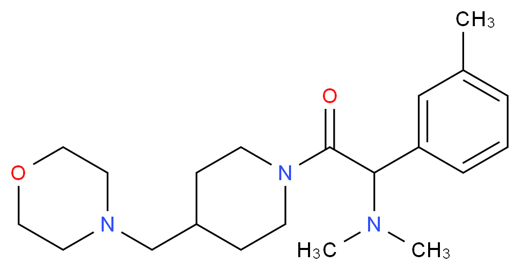 N,N-dimethyl-1-(3-methylphenyl)-2-[4-(4-morpholinylmethyl)-1-piperidinyl]-2-oxoethanamine_Molecular_structure_CAS_)