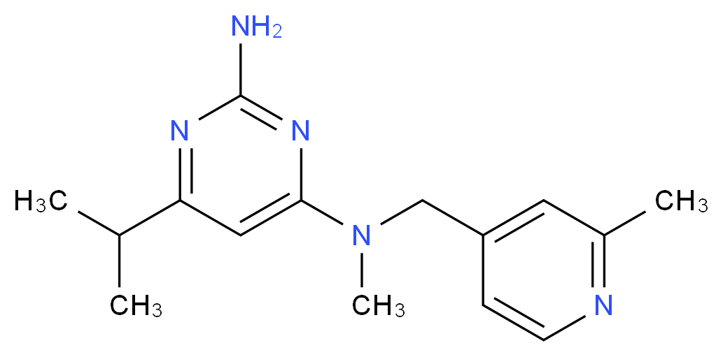 6-isopropyl-N~4~-methyl-N~4~-[(2-methylpyridin-4-yl)methyl]pyrimidine-2,4-diamine_Molecular_structure_CAS_)