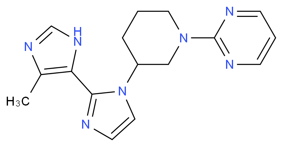 5'-methyl-1-(1-pyrimidin-2-ylpiperidin-3-yl)-1H,3'H-2,4'-biimidazole_Molecular_structure_CAS_)