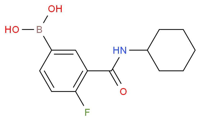 (3-(Cyclohexylcarbamoyl)-4-fluorophenyl)boronic acid_Molecular_structure_CAS_874219-24-6)