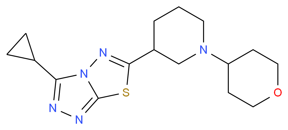 3-cyclopropyl-6-[1-(tetrahydro-2H-pyran-4-yl)piperidin-3-yl][1,2,4]triazolo[3,4-b][1,3,4]thiadiazole_Molecular_structure_CAS_)