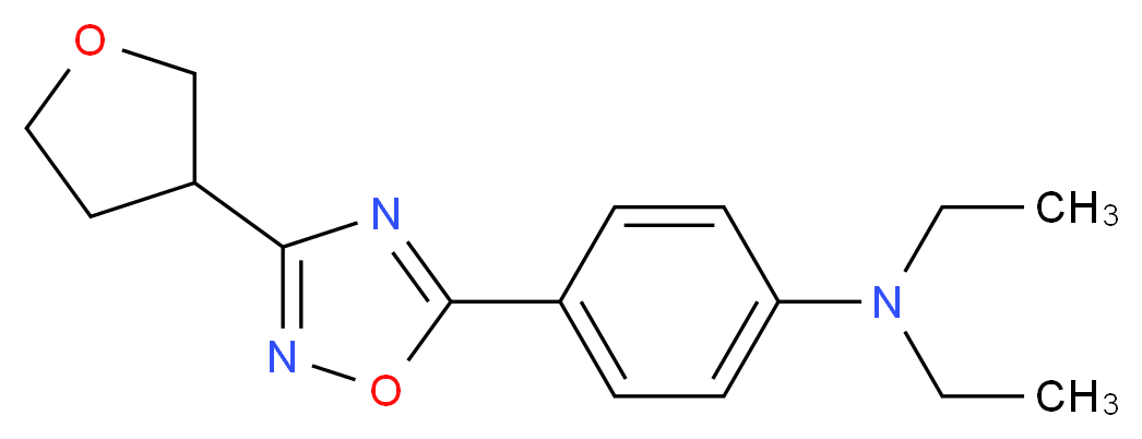 N,N-diethyl-4-[3-(tetrahydrofuran-3-yl)-1,2,4-oxadiazol-5-yl]aniline_Molecular_structure_CAS_)