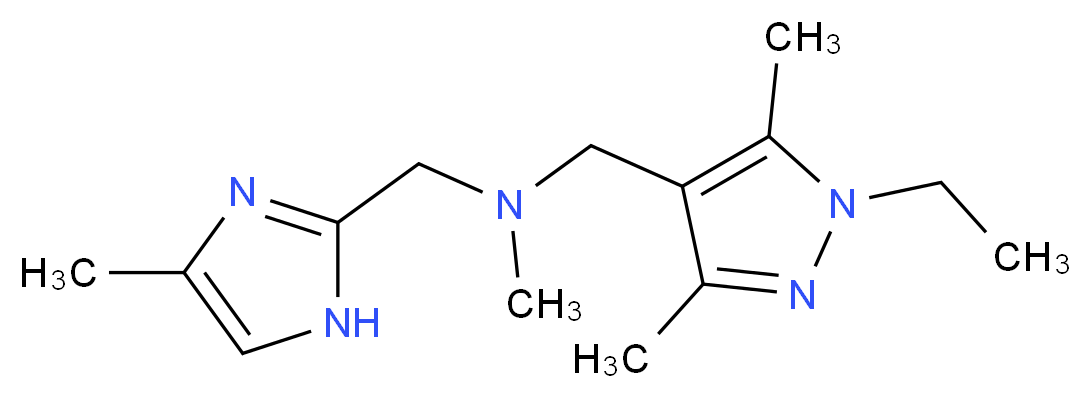 1-(1-ethyl-3,5-dimethyl-1H-pyrazol-4-yl)-N-methyl-N-[(4-methyl-1H-imidazol-2-yl)methyl]methanamine_Molecular_structure_CAS_)